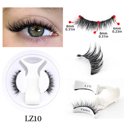 1 Pair Magnetic Eyelashes – Handmade Fluffy Faux Mink, Reusable Natural False Lashes with Magnetic Tweezers Set for Makeup   2/2