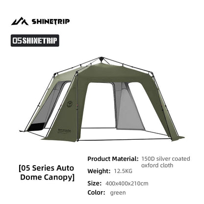 ShineTrip Oversized Dome Tent – Quick Setup, Waterproof & Sunproof Silver-Coated Canopy for Camping (05 Series)