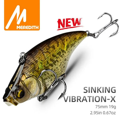 MEREDITH VIBRATION-X Wobblers — 75mm 19g Vibration Fishing Lures, Full Depth Artificial Bait Accessories
