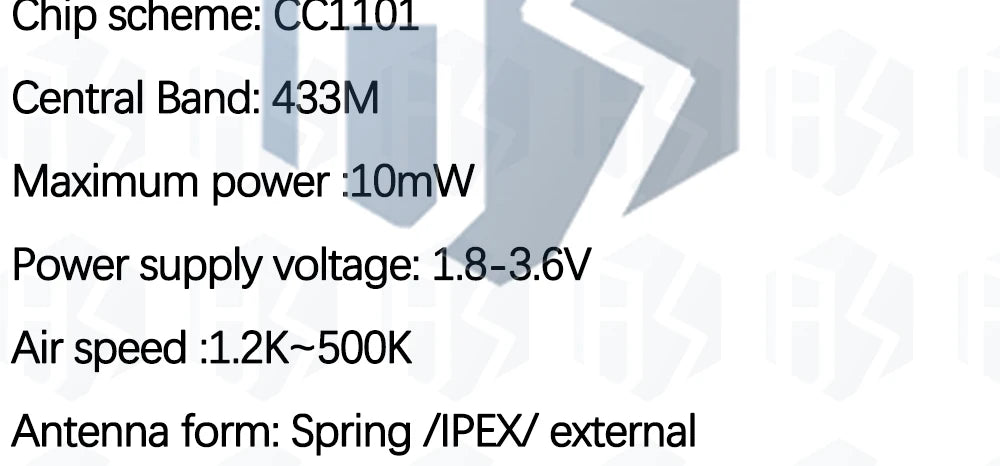 CC1101 Wireless Module - 10mW, 433MHZ/868MHZ, Long Distance Transmission 300-1000M with SMA Antenna, Wireless Transceiver