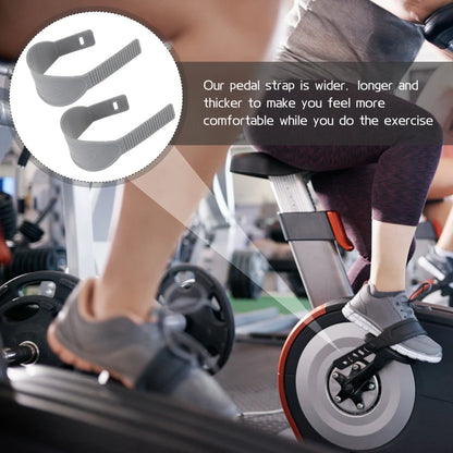Adjustable Spinning Bike Pedal Straps – Zipper Toe Pedals, Footrest Clips for Exercise & Cycling Gym Foot Support