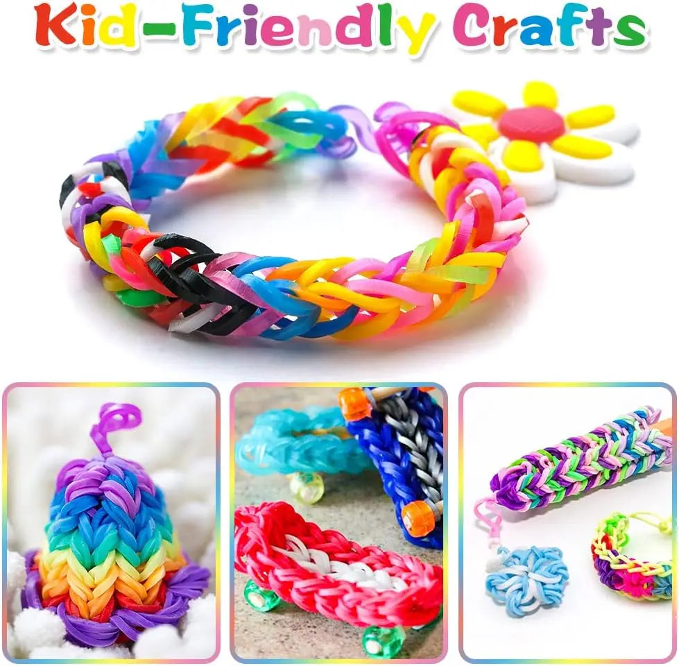 Loom Rubber Bands Refill Kit – DIY Bracelet Making Craft Set for Kids, Creative Weaving Toy Gift