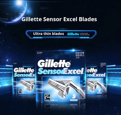 Gillette Sensor Excel Razor Blades for Men - Replacement Shaving Cartridges, 10/20 Count for Face Hair Removal