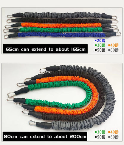 Thickened Latex Resistance Bands — 30/42/65/80cm Pull Rope for Gym, Fitness Training & Taekwondo (Customizable)