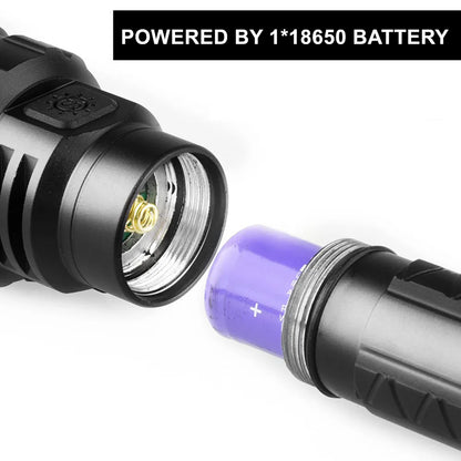 LED Tactical Hunting Flashlight - USB Rechargeable, Waterproof Torch Lamp, Professional Shooting & Night Scout Lights Set