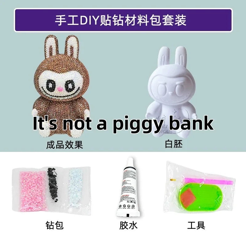Hot Sale DIY Anime Piggy Bank – Cartoon Melody & Hello Kitty Diamond Stick Figurine Model Gift Statue Doll