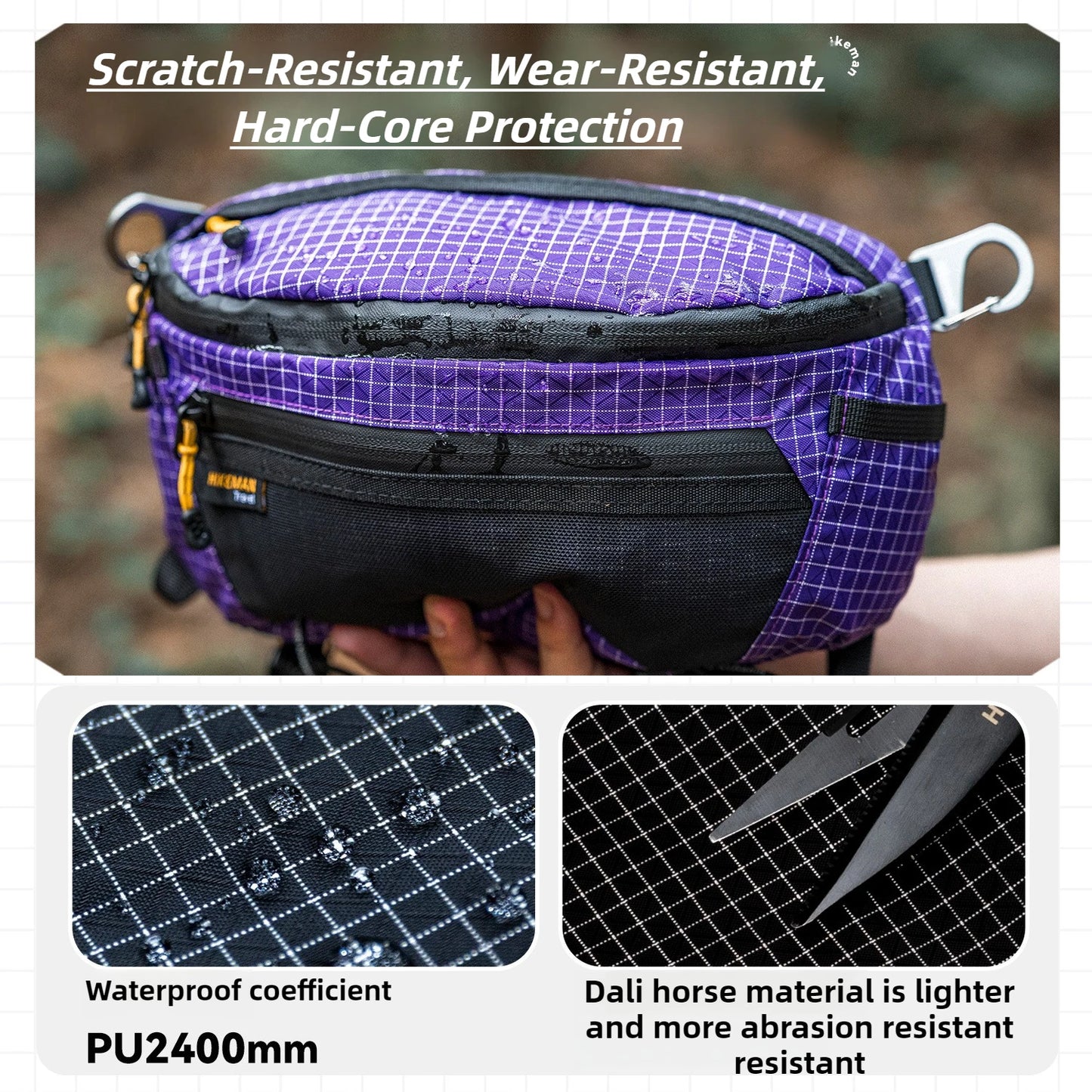 HIKEMAN Waterproof Outdoor Hiking Chest Bag – Large Capacity Crossbody Pack for Cycling, Camping & Travel