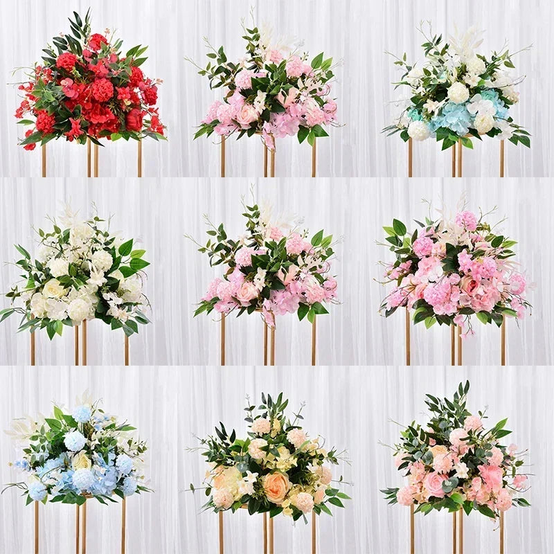 Artificial Rose Flower Ball Centerpiece – Silk Pompom Floral Decor for Wedding Backdrop, Table Display & Photography Props