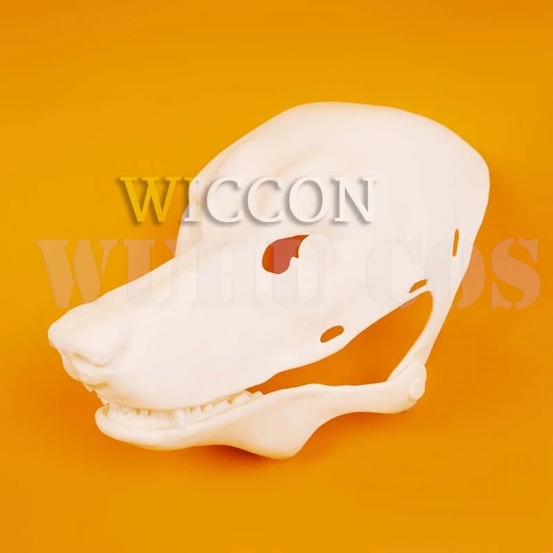 Kigurumi Beast Skull Mask – 3D Printed Wolf Head Fursuit Cosplay, Animal Skull Proboscis Mask for Halloween & Party