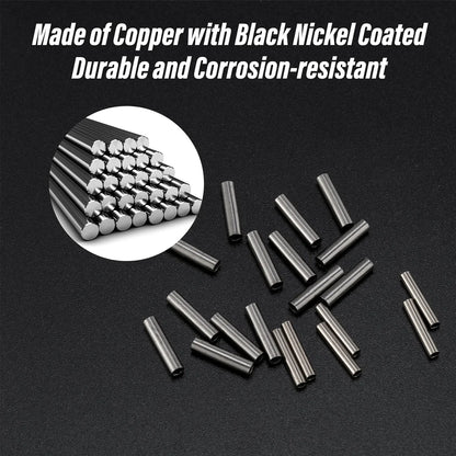 50-200pcs Brass Fishing Wire Tubes – Single & Double Barrel Crimp Sleeves, Line Connectors & Fishing Accessories