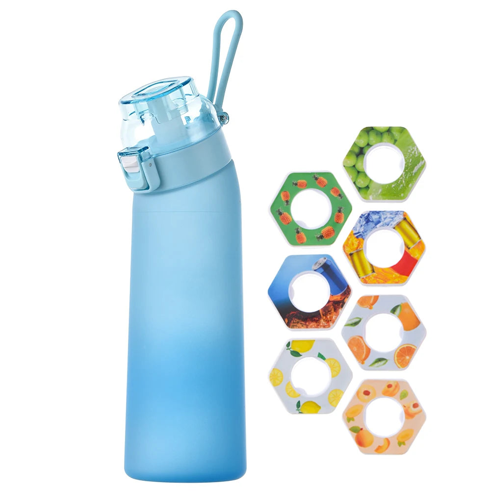 650ML Leak-Proof Fragrance Water Bottle , 7 Flavor Pods - Portable Air Water Bottle for Travel, Hiking & Climbing