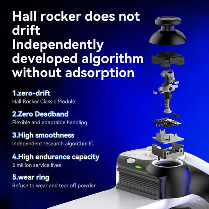 BSP-D9 Wireless Bluetooth Mobile Game Controller – Stretch Design for PC, Tablet, Switch, PS3/PS4, Dual Hall Somatosensory Controller