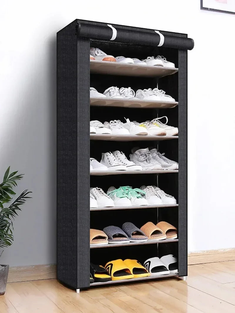 Dustproof Shoe Storage Rack – Multilayer Nonwoven Organizer Cabinet, Space-Saving Shoe Shelf for Home & Hallway