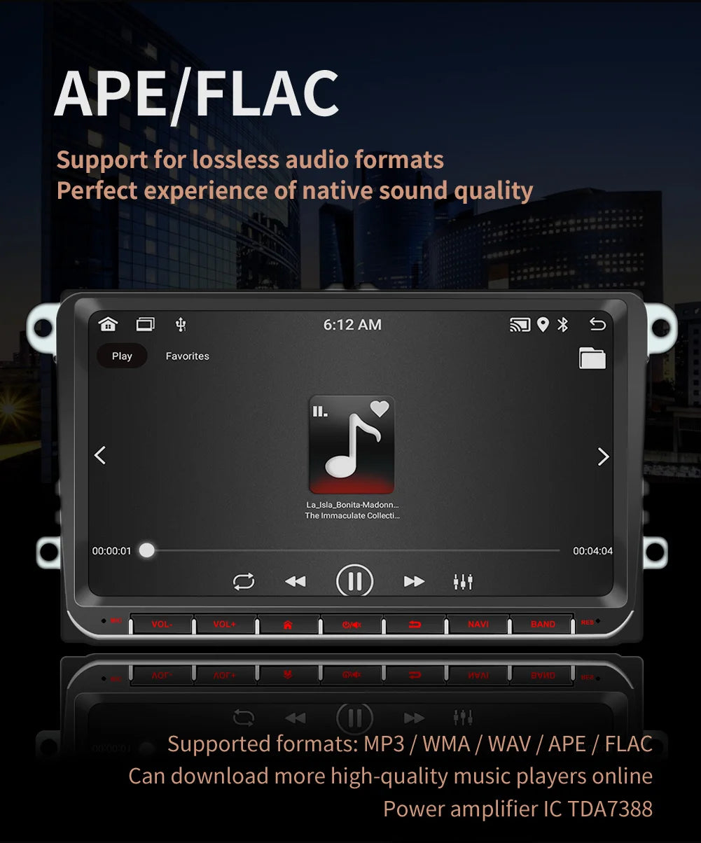 2DIN Android Car Radio for Volkswagen Golf 5/6, Polo, Passat B6/B7, CC, Skoda, Jetta - Multimedia, CarPlay, Wifi & GPS Navigation