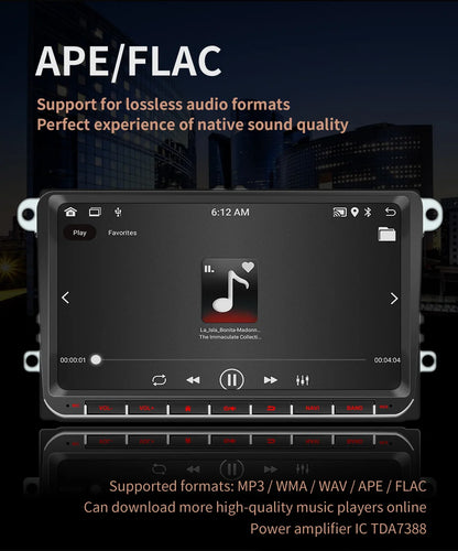 2DIN Android Car Radio for Volkswagen Golf 5/6, Polo, Passat B6/B7, CC, Skoda, Jetta - Multimedia, CarPlay, Wifi & GPS Navigation