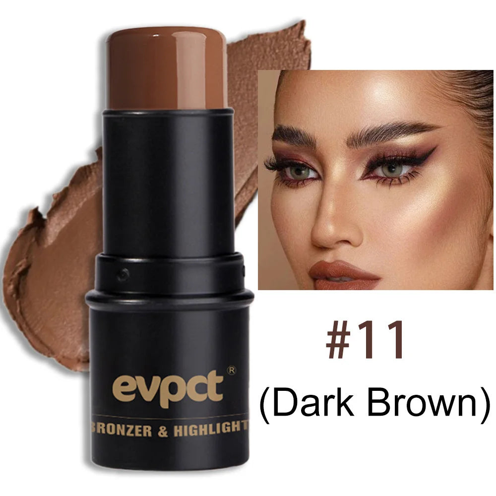 Highlighting & Bronzer Stick - Face Brightening Blusher, Rouge Concealer Pen, Long-Lasting Corrector & Nose Contouring Cosmetics