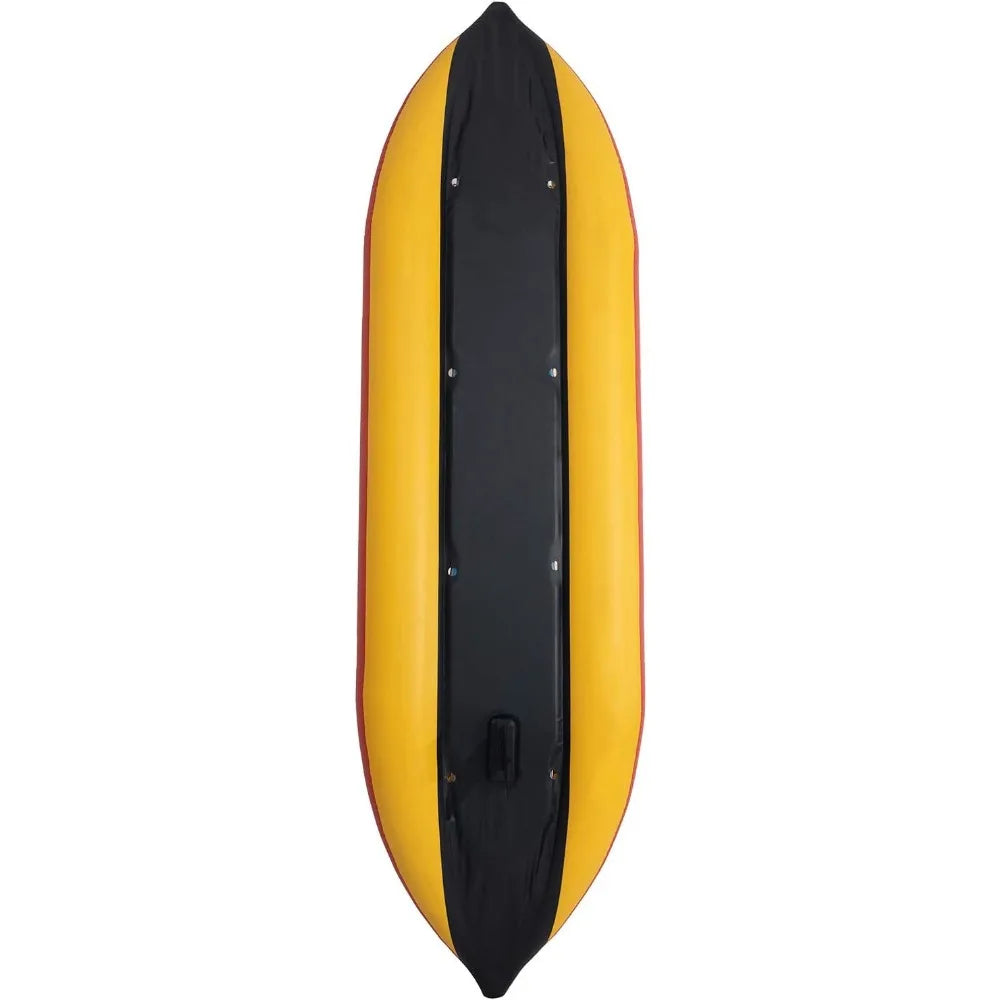 1-2 Person Professional Series Kayak – Lightweight Inflatable Sit-in Boat Set with Paddle for Emergency & Outdoor Use