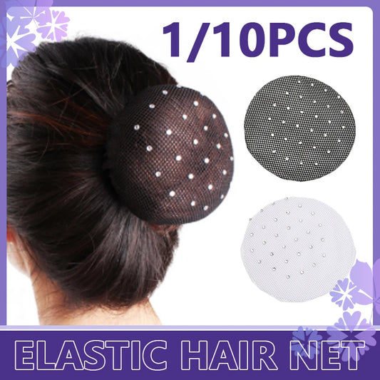 Invisible Hairnets - 1/10PCS 10cm Elastic Edge Mesh Hairnet for Wigs, Dancing, Sports - Soft Hair Accessories
