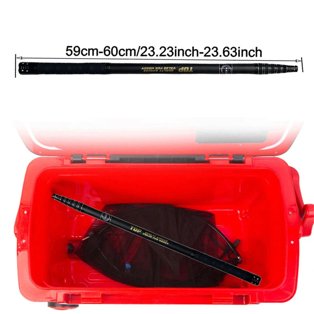 MBLN 328cm Ultralight Portable Landing Net – Carbon Handle & Aluminum Alloy Head, 414g Total Weight