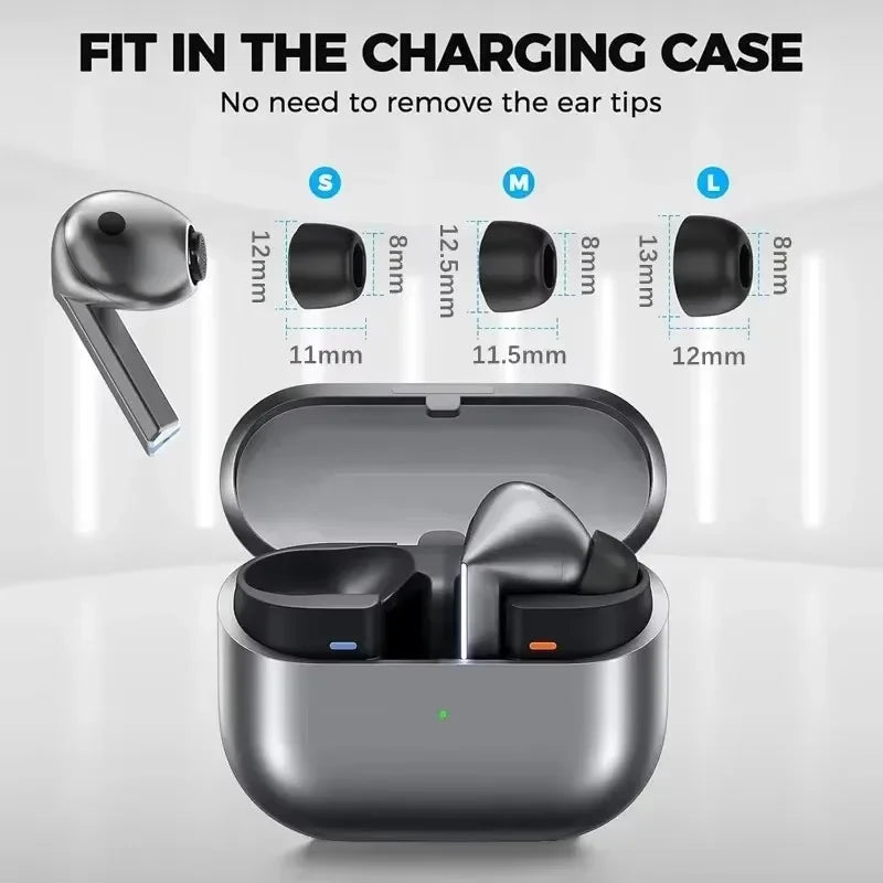 Samsung Galaxy Buds3 Pro Replacement Ear Tips – Soft Memory Foam Noise-Cancelling Eartips