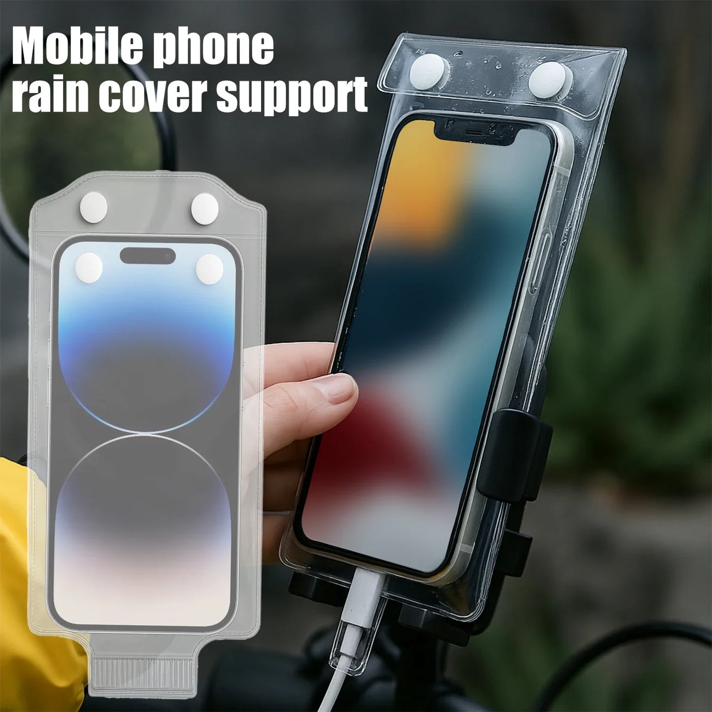 1-10PCS Cycling Rainproof Phone Pouch – High Sensitivity Waterproof Cellphone Cover for iPhone, Samsung, Xiaomi