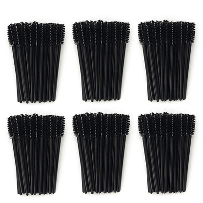 ANNAFRIS 50pcs Disposable Eyelash & Eyebrow Brushes — Soft Crystal Lash Extension Mascara Wands Makeup Tools