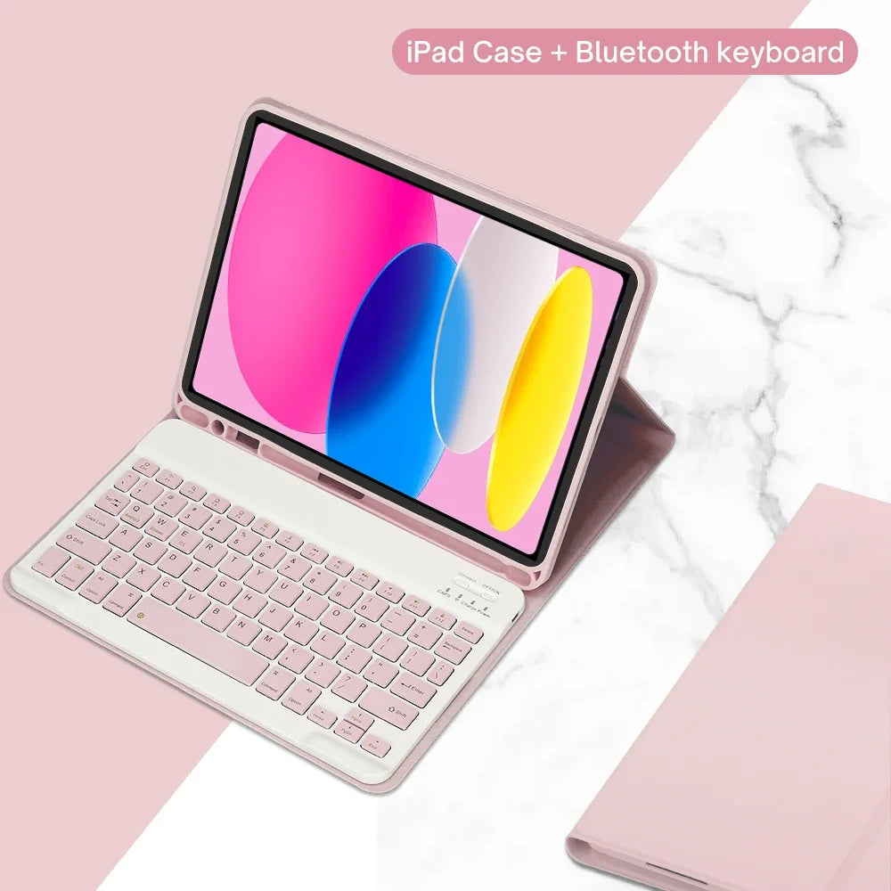 iPad 10th Generation 2022 Case – 10.9 Inch with Detachable Wireless Bluetooth Keyboard & Tablet Cover