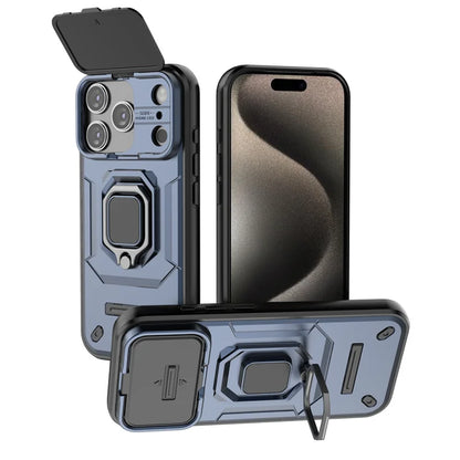 Armor iPhone 17 Pro Max Case – Slide Camera Protection with Ring Holder Cover