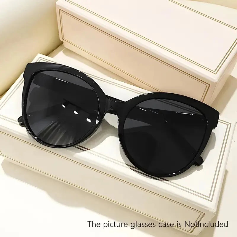 Cat Eye Sunglasses for Women - Oversized UV Protection Outdoor Driving Sunshade Glasses