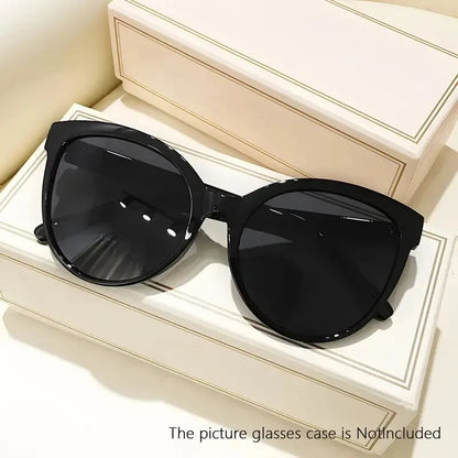 Cat Eye Sunglasses for Women - Oversized UV Protection Outdoor Driving Sunshade Glasses