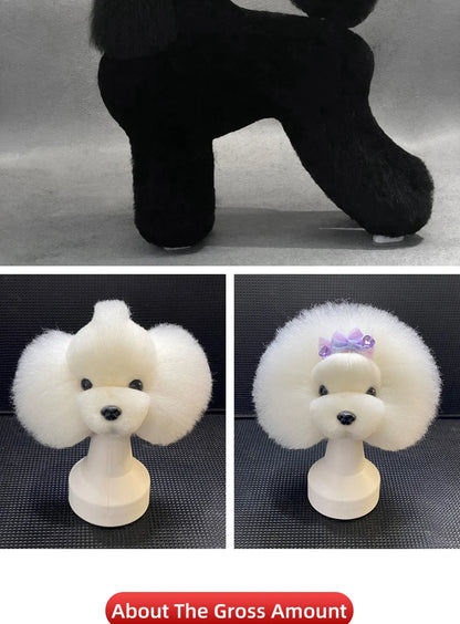 Pet Grooming Practice Poodle Model — Full Body Simulation Dog Mannequin for Grooming Training