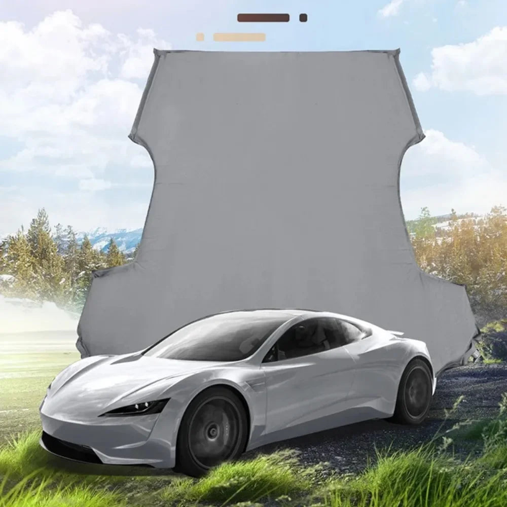 Tesla Model 3 & Model Y Inflatable Car Bed – Suede Fabric Travel Air Mattress for Camping (2017-2024)