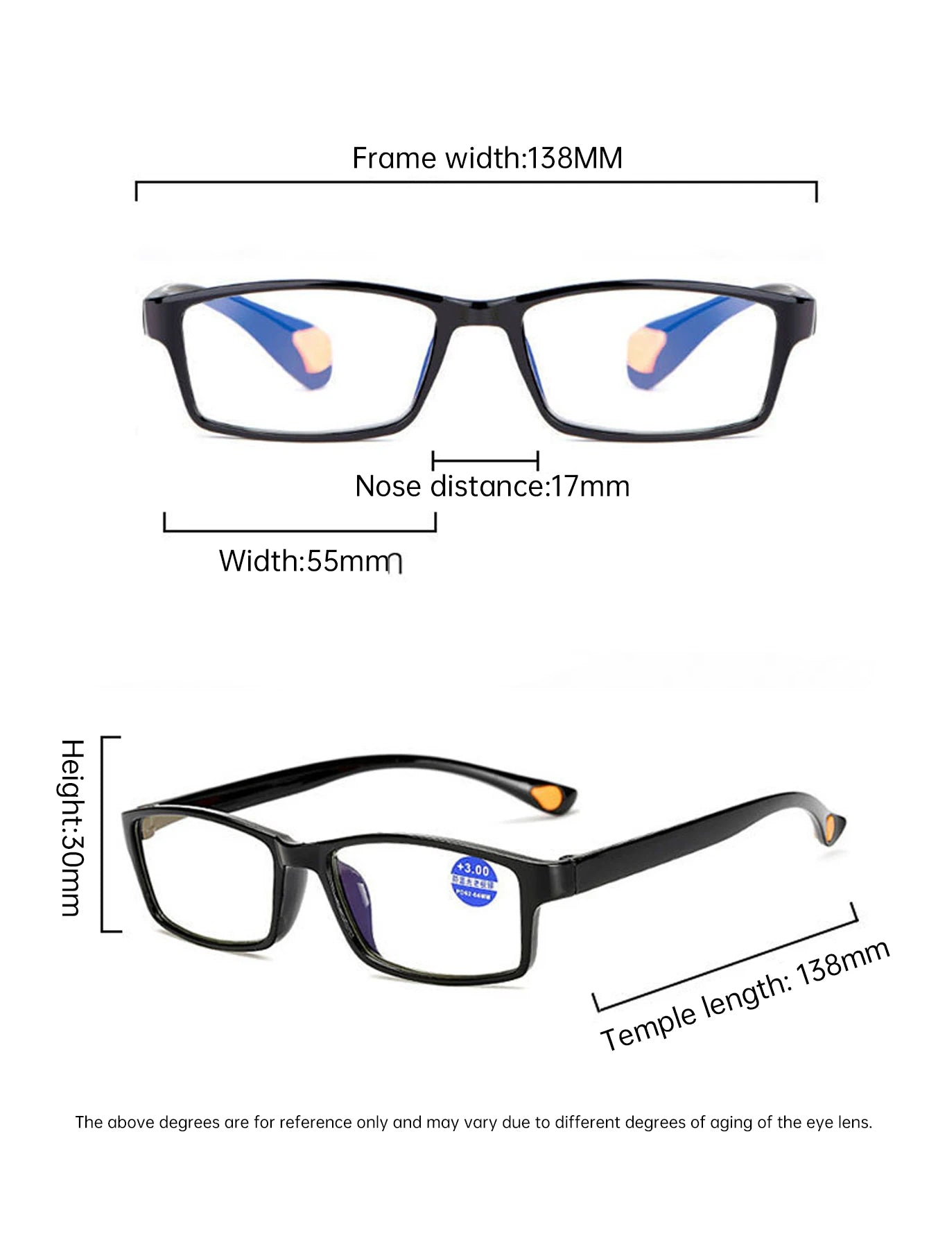 Ultralight Reading Glasses – Anti Blue-Light Presbyopic Eyewear for Hyperopia +1.0 to +4.0