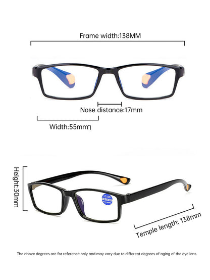 Ultralight Reading Glasses – Anti Blue-Light Presbyopic Eyewear for Hyperopia +1.0 to +4.0