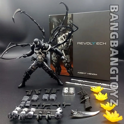 Venom Revoltech Amazing Yamaguchi Agent Venom Figure - Eugene Thompson Anime Model for Collection & Gifts