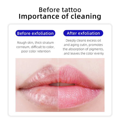 Aimoosi Exfoliating Gel – Clean Skin Cuticle Prep for Semi-Permanent Microblading, Eyebrow & Lip Tattoo Coloring
