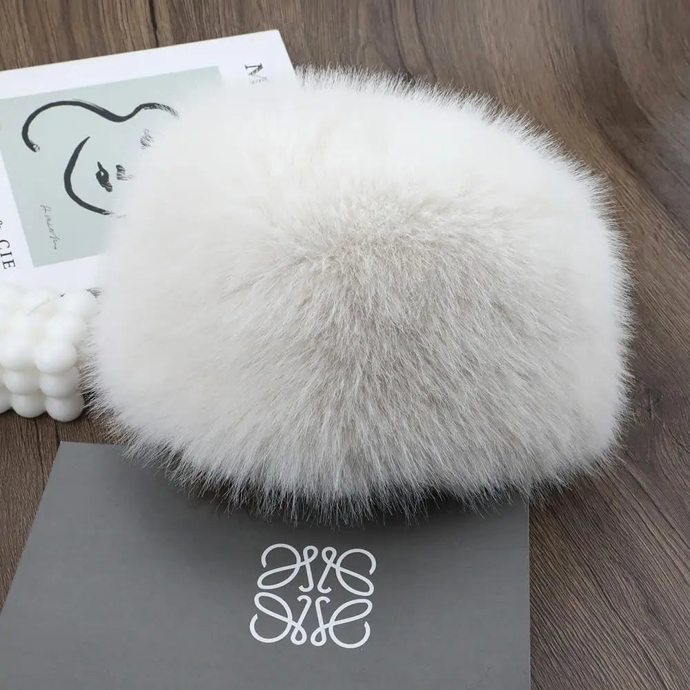 Women’s Faux Fur Winter Hat – Thick Warm Snow Ski Cap, Windproof Russian Style Ear Warmer Bonnet