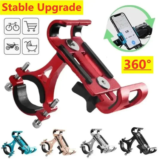 Metal Motorcycle & Bike Phone Holder – Aluminum Anti-Slip Bracket, Universal GPS Clip for All Smartphones