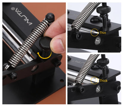 WUTA Manual Leather Skiving Machine – Belt Thinning Splitter & Strap Cutting Tool for Cowhide Leather DIY