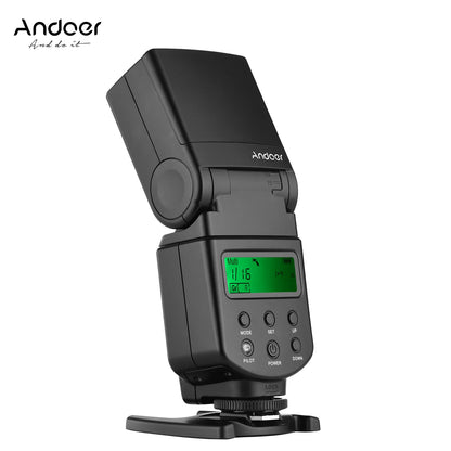 Andoer GN40 Flash Speedlite – Adjustable LED Fill Light with Bracket, On-Camera Flash for Canon & Nikon DSLR Cameras