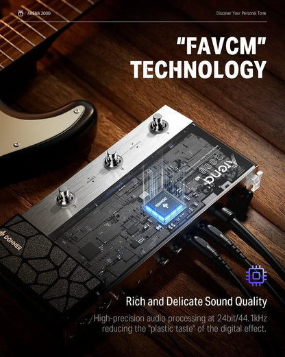 Donner Arena 2000 Multi-Effect Pedal – 278 Effects, IR AMP, Drum Looper, MIDI In, Software App for Electric Guitar