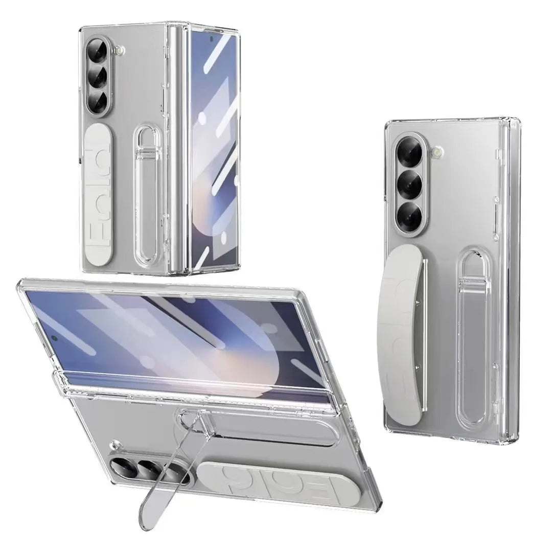 Shockproof Wristband Phone Case for Samsung Galaxy Z Fold 6/5/4/3 5G – Hinge Protection & Screen Glass Film Cover