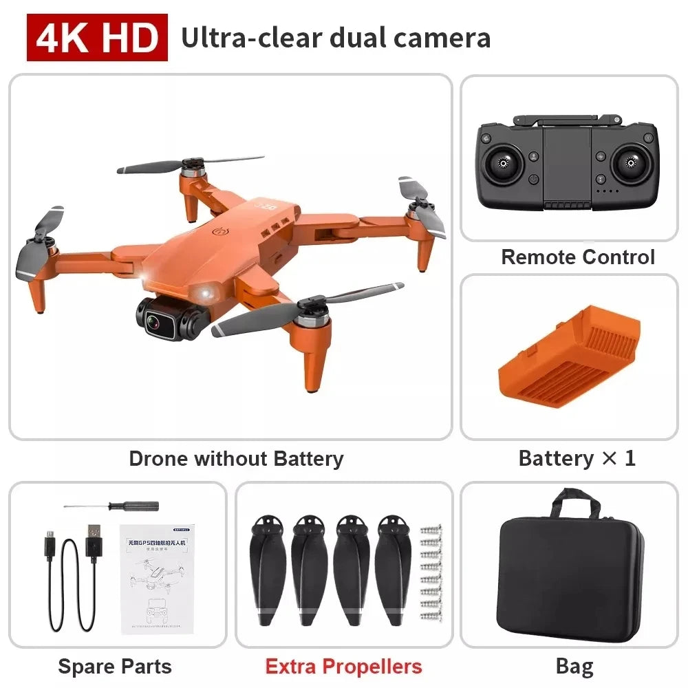Drone L900 Pro 4K – Professional 5G GPS HD Dual Camera Photography, Brushless Foldable Quadcopter, 1.2KM Distance RC Drone Toys