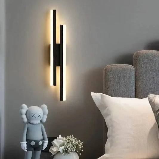 LED Wall Sconce - Modern Copper Pipe Lamp with Acrylic Shade, Indoor Lighting for Bedroom, Living Room, Corridor