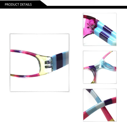 Henotin Reading Glasses for Women – Small Frame, Spring Hinges, Fresh Print Design, Super Clear High-Quality Eyewear