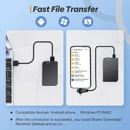 72GB Mini Digital Discreet Voice Recorder — Compact Hidden Audio Recorder for Kids & Kindergarten Use