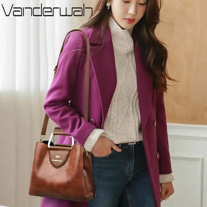 Luxury Women’s Leather Handbag – Large Capacity Shoulder & Crossbody Designer Bag