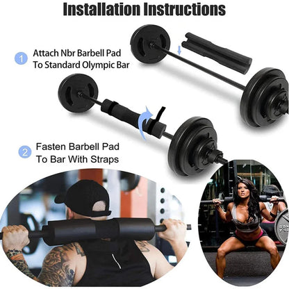 Barbell Squat & Hip Thrust Shoulder Pad | Foam Weight Lifting Cover for Men & Women, Gym Fitness Training Equipment