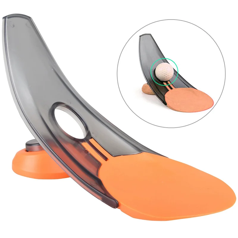 Golf Putter Practice Alignment Tool – Foldable Stick Holder with Triple Aim Points & Spiked Base for Indoor & Outdoor Use