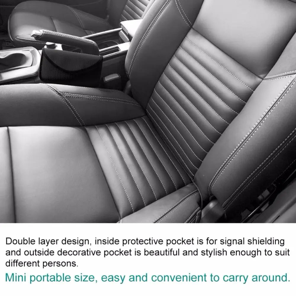 Double Layer Signal Blocker Bag - Anti-Radiation GPS Phone Shielding Pouch for ID Card Storage & Anti-Tracking